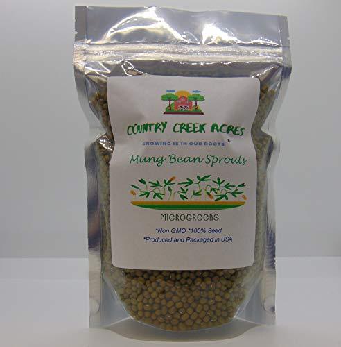 Mung Bean Sprouting Seed- 15 Oz - Country Creek Brand - Dried Mung Beans for Spr