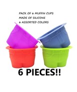 Muffin Tops Silicone Blue Jeans Baking Cups Set Of 6 Bake Small Muffins ... - $311.47 MXN
