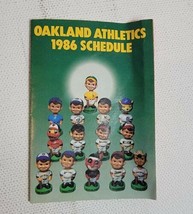 Vintage 1980s Oakland Athletics A&#39;s Pocket Schedule MLB Baseball 1986 - $9.30