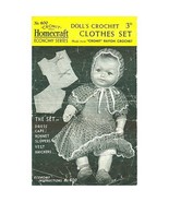 Vintage Doll Crochet Pattern Lenore 16&quot; Lace Rayon 6 Piece Set Baby Doll... - £1.64 GBP