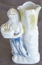 Antique Ceramic Figural Bud Vase - Gdc - Cute Little Unique Vase - Collectible - £9.54 GBP