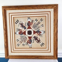 Authentic Navajo Sandpainting Signed With Frame - £59.20 GBP
