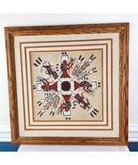 Authentic Navajo Sandpainting Signed With Frame - $75.24