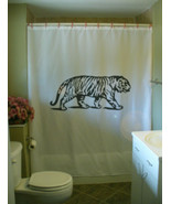 Shower Curtain tiger big cat predator carnivore stripe - £71.11 GBP