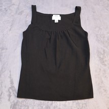 Ann Taylor LOFT Shirt Womens Medium Black Casual Lightweight Sleeveless Tank - £14.42 GBP