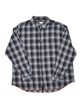 Carbon 2 Cobalt Shirt Mens XL Flannel Plaid Long Sleeve Button Up 100% Cotton - £20.42 GBP