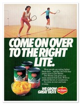 Del Monte Lite Canned Fruit Racquetball Vintage 1986 Full-Page Print Magazine Ad - £7.62 GBP