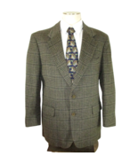 Mark Shale Sport Coat Mens Size 42R Gray Plaid 100% Camel Hair Jacket Bl... - $29.68
