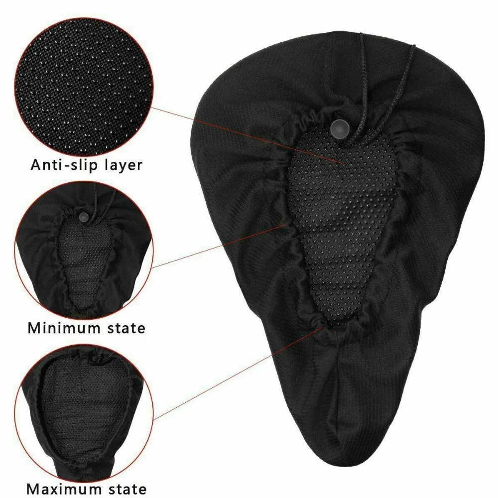 Sporting Bike Seat Cushion Cover Gel Cycling Exercise Ergonomic Design for Large - £23.90 GBP