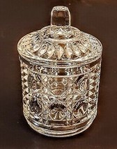 Federal Windsor Glass SUGAR BOWL with Lid Button Cane / Royal Brighton P... - £10.06 GBP