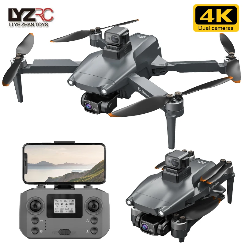 L600 PRO GPS Drone 4K Professional Dual HD Camera 360° Obstacle Avoidance  - £141.59 GBP+
