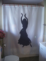 Shower Curtain belly dancer sexy Middle East silhouette - $69.99