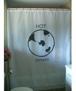 Printed Shower Curtain Antarctic Earth Hot Potato world globe map planet - £71.11 GBP