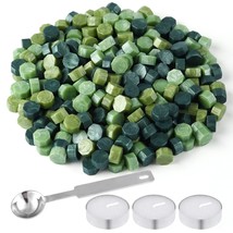 300 Pcs Octagon Sealing Wax Beads With 3 Pcs Tea Candles And 1 Pcs Wax M... - $18.99