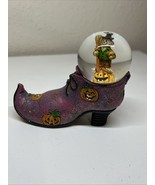 Halloween Snow Globe Witch Shoe Scarecrow Jack O Lantern Miniature Spook... - $225.09 MXN