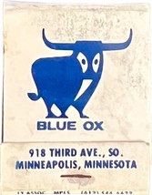 Blue Ox, Minneapolis, MN, Match Book Matches Matchbook - $11.99