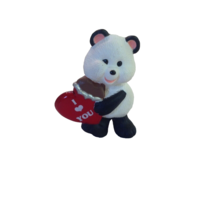 Hallmark Merry Miniature Valentine 1993 PANDA w Chocolate Heart Candy - £7.92 GBP