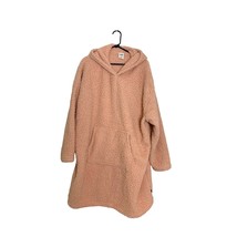 Pink Victorias Secret Sherpa Womens One Size Long Hooded Pink Hoodie Dress - £16.00 GBP