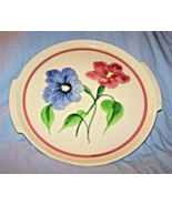 Adorable Round Pottery Guild of America Tray w/Handles-Floral Design - $458.64 MXN