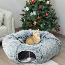 AUOON Cat Tunnel Bed with Central Mat,Big Tube Playground Toys,Soft Plus... - £27.49 GBP