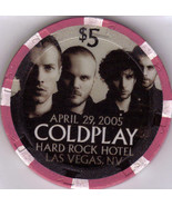$5 HARD ROCK HOTEL Las Vegas Chip COLDPLAY 2005 Casino Chip - £9.40 GBP