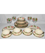 Vtg Franciscan Desert Rose China 28pc Dinnerware Set Plates Bowls Glasses & Cups - $425.00
