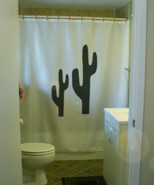 Shower Curtain cactus cacti wild west desert arid water - $69.99