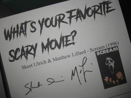 Scream Signed Film Quote Autograph Inspirational &quot;What&#39;s your fav scary movie&quot; S - £11.98 GBP