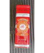 Vintage Lazzaroni Amaretto Liqueur Tin Container Measures 10&quot; tall x 3.5&quot; - $14.99