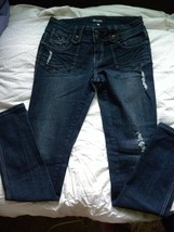 Women&#39;s Rewash Distressed Blue Denim Jeans Size 5 - £9.55 GBP