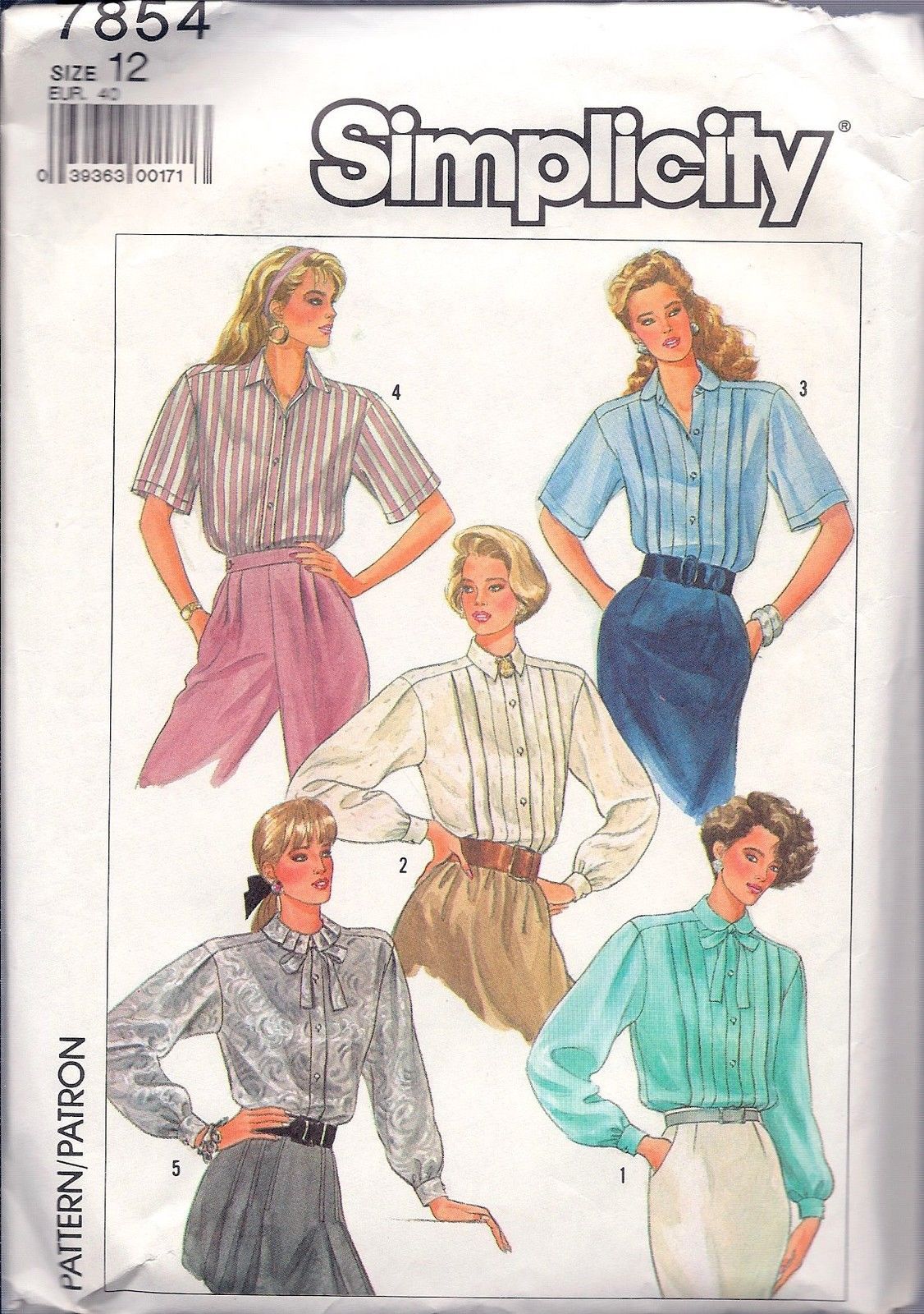 Primary image for Simplicity Pattern 7854 Misses' Blouses Size 12