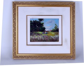 &quot; Sunday Au Parc &quot; Par Lerin Huile sur Toile Encadré 24x20 - £1,122.68 GBP