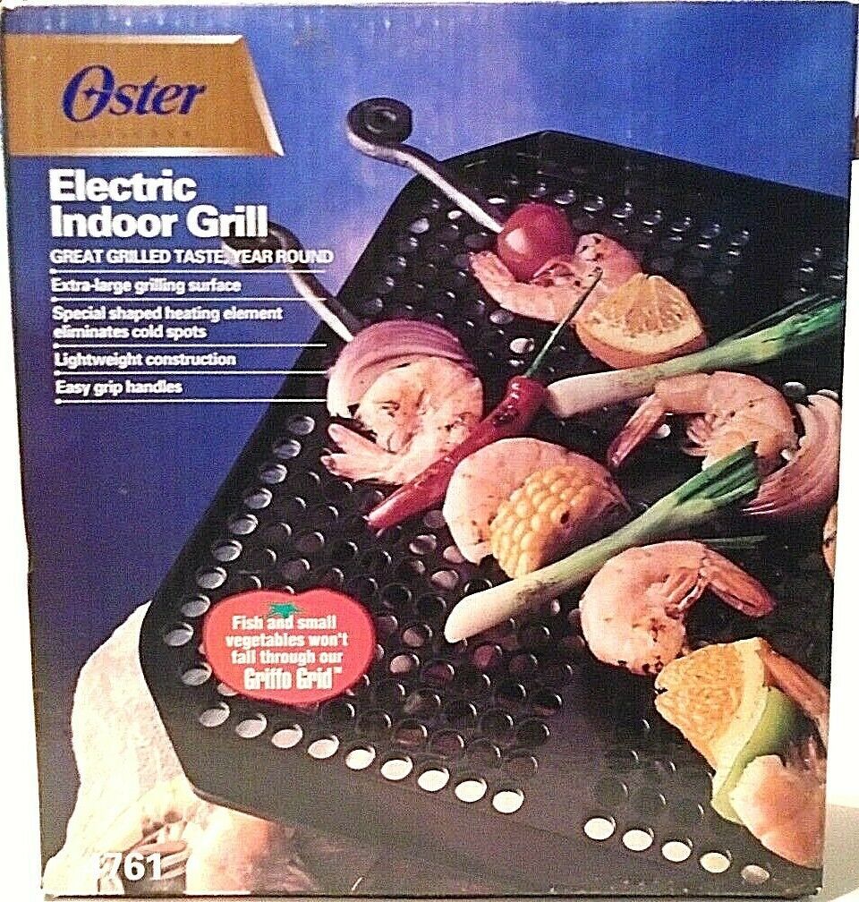 1996 800 Watts Sunbeam Oster Electric Indoor Grill Griffo Grid 4761