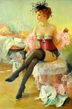 Painting Black stockings Oil Painting Art Printed canvas Giclee Canvas - £7.60 GBP+