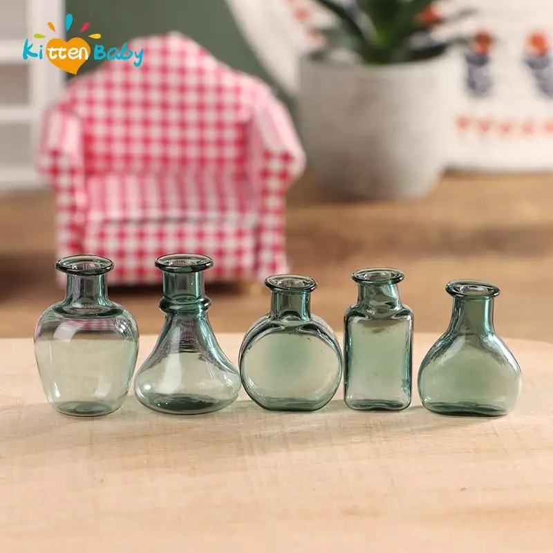 24 Styles 1/12 Lovely Miniature Dollhouse Glass Vase Mini Flower Vase for Doll - £8.63 GBP+