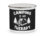 Personalized camping mug 12oz enamel campfire therapy cup for outdoor coffee tea thumb155 crop