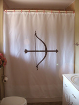 Shower Curtain bow and arrow Cupid archer archery love - £54.98 GBP