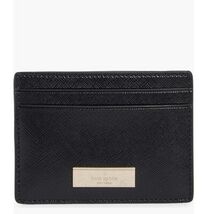 Kate Spade Kenzie Card Case, Slim Chic, Designer, Black Leather, NWT - $79.00
