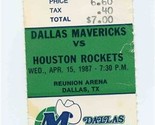 1987 Dallas Mavericks Houston Rockets Ticket Stub Reunion Arena Game 40  - $17.82