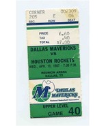 1987 Dallas Mavericks Houston Rockets Ticket Stub Reunion Arena Game 40  - £14.07 GBP