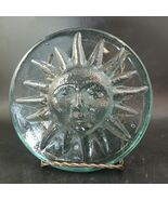 Recycled Glass Disc Sun Face Ice Blue Paperweight Table Decor 5.5” OBO - €25,71 EUR Recycled Glass Disc Sun Face Ice Blue Paperweight Table Decor 5.5” OBO - €25,71 EUR