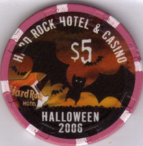 $5 HARD ROCK HOTEL Las Vegas HALLOWEEN 2006 Casino Chip - £7.88 GBP