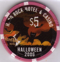 $5 Hard Rock Hotel Las Vegas Halloween 2006 Casino Chip - £7.97 GBP