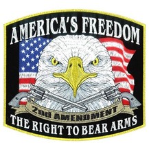 2nd AMENDMENT AMERICA&#39;S FREEDOM THE RIGHT TO BEAR ARMS Embroidered patch... - $6.44