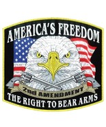 2nd AMENDMENT AMERICA&#39;S FREEDOM THE RIGHT TO BEAR ARMS Embroidered patch... - $122.40 MXN