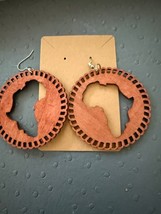 Wood Drop Earring Die-Cut Earrings ROUND - $147.37 MXN