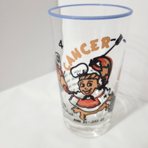 Anthropomorphic CANCER Crab The Chef Zodiac Drinking Glass Bar Ware Astrology - £30.07 GBP