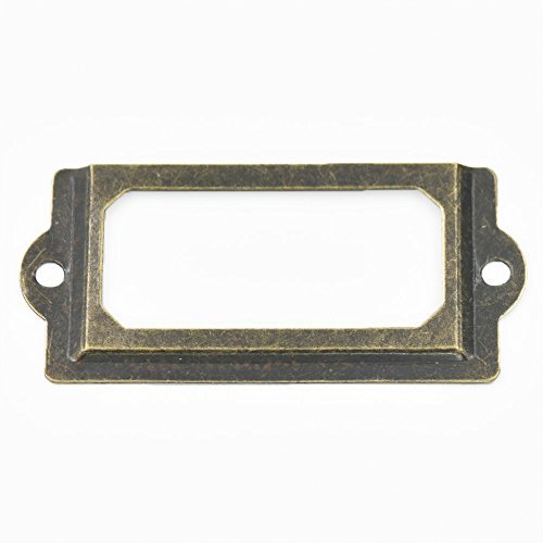 Bluemoona 20 Pcs - Drawer Door Library Label Tag Pull Home Cabinet Frame Handle