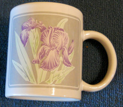 Lilac Bearded Iris Coffee Mug Old Fashioned Flower COLLECTIBLE Ceramic Tea Cup - £14.20 GBP