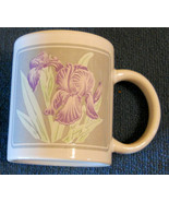 Lilac Bearded Iris Coffee Mug Old Fashioned Flower COLLECTIBLE Ceramic T... - £14.20 GBP